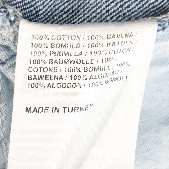 Ragged Priest wide leg, raw hem  high waist, denim jeans - Picture 7 of 11